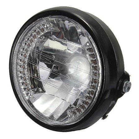 7 Tommers Motorsykkel Rundt Hodelykt Halogen H4 Lys Lampe