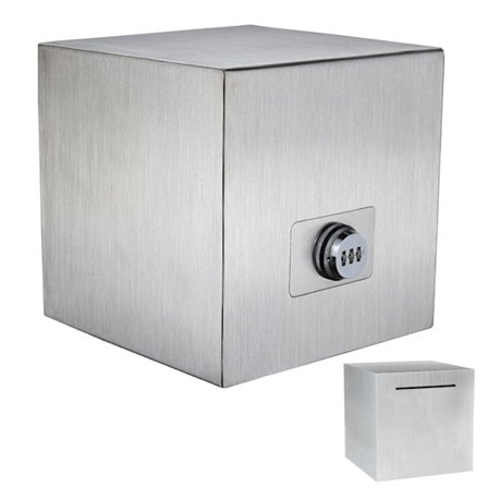 Sparebøsse for voksne | Glemt sparebøsse til gjenbruk | Sparebøsse i rustfritt stål for sparing til ferier og bryllup og utdanningsfond 20,1 cm