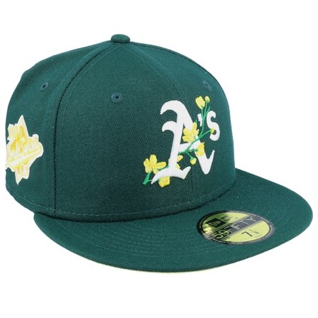 New Era - Verde fitted Gorra - Oakland Athletics 59FIFTY Sidepatchbloom Green Fitted @ Hatstore