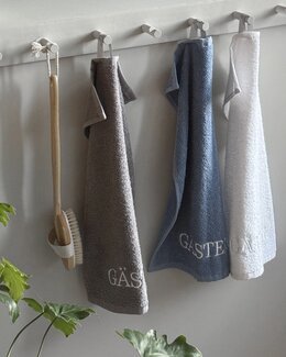 Gästhanddukar med broderad text 3-pack Multi - Classic Textiles