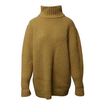 Marc Jacobs Pre-owned, Chunky Knit Turtleneck Sweatier in Laine Geel, Dames, Maat:M