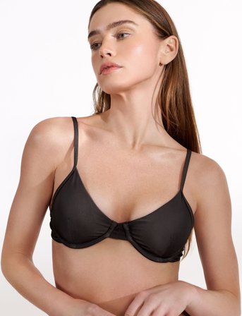 Bread & Boxers Bikini Top - Brown - XS