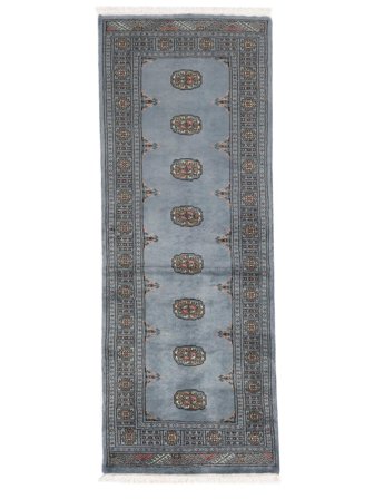 Pakistan Bokhara 3Ply Vloerkleed 78X210 Tapijtloper Donkergrijs/Zwart Wol, Pakistan