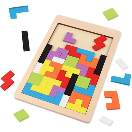 Tretreblokker Puslespill Hjernetrimleke Tangram Jigsaw Intelligen