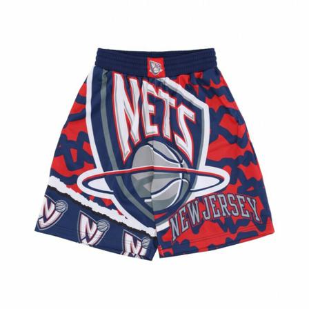 Mitchell & Ness, basketball shorts nba jumbotron 2.0 mesh short hardwood classics nejnet Blauw, Heren, Maat:M