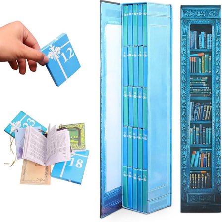 Miniatyr Bok Adventskalender 2025 - 24 Mini Böcker för Julnedräkning [TOP1]