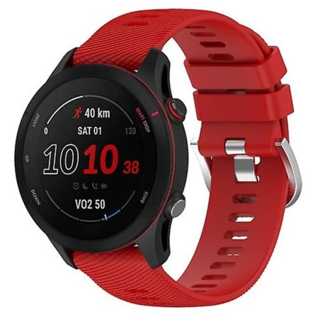 För Garmin Forerunner255 22mm Cross Textured Silicone Watch Band