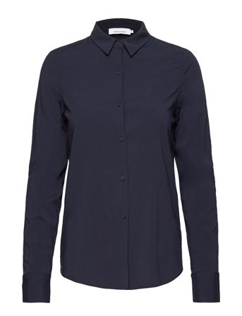 Milly Np Shirt 9942 Langermet Skjorte Blå Samsøe Samsøe