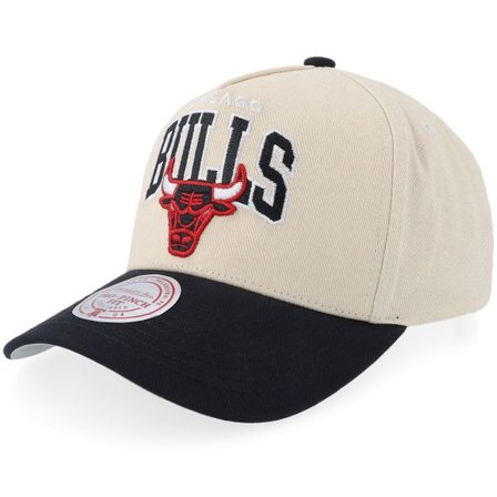 Mitchell & Ness - NBA Beige adjustable Keps - Chicago Bulls Arch Pro Crown NBA Sand/Black/Grey A-Frame Adjustable @ Hatstore
