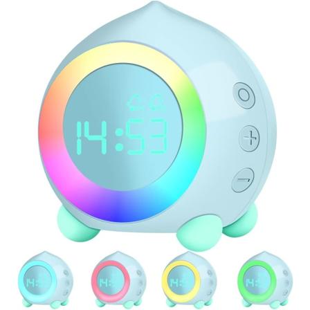 Barnealarmklokke Lysende LED Digital Nattlys Intellige