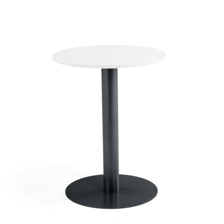 Säulentisch ALVA, Ø 700 x 900 mm, weiß/anthrazit