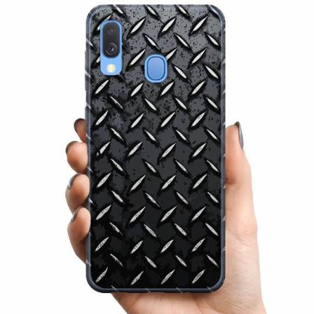 Samsung Galaxy A40 Tpu Mobilskal Metalliskt Mönster