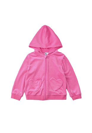 RIKIKI Hoodie i velour BEA Hoodies & sweatshirts Rosa 110/116