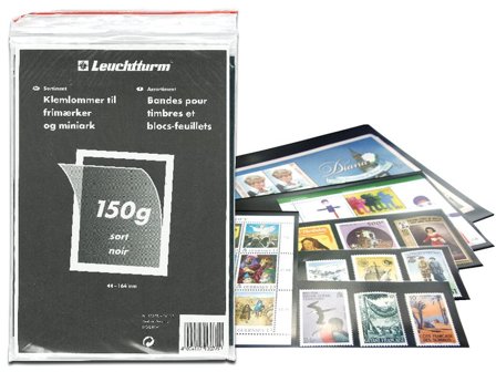 Leuchtturm klemlommer - Sorte - 150 gr. - Højde 44-164 mm.