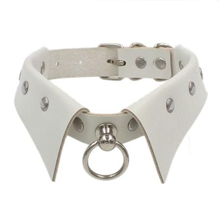 Krage Halsband Kragekedja VIT White