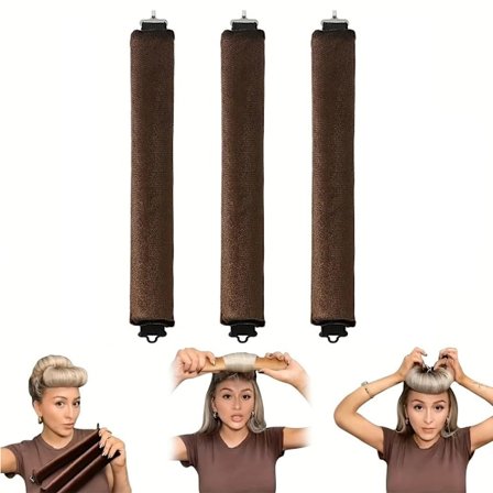 3 stk., Jumbo-stænger til store krøller, krøllesæt til håret uden varme natten over, krøller uden varme, skumblonde til stort hår