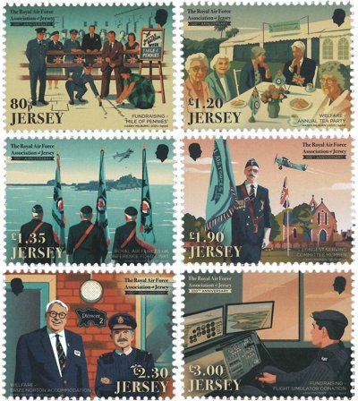 Jersey - Royal Air Force - Postfrisk sæt 6v