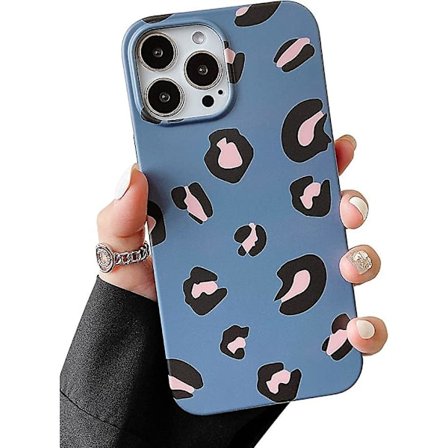 Kompatibel med iPhone 13 Pro Cover Sød, Leopard Beskyttende Cover Anti-ridse Stødsikkert Bumper Cover Til iPhone 13 Pro - Blå