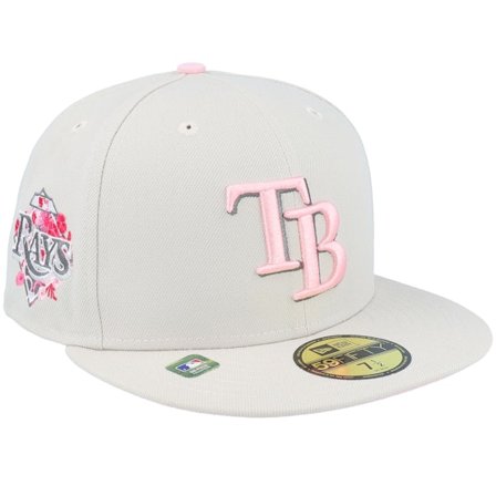 New Era - MLB Beige fitted Czapka Z Daszkiem - Tampa Bay Rays 59FIFTY Mothers Day 23 Beige/Pink Fitted @ Hatstore