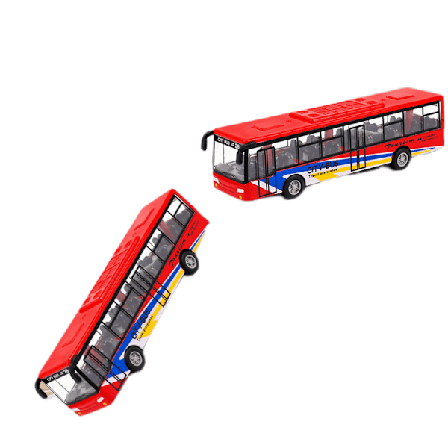 Buss Gjutning Bilmodell, Zink Legering Leksaksbil för Barn, Dra Ba