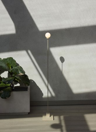 Snowball oppladbar gulvlampe H122 - gråbeige