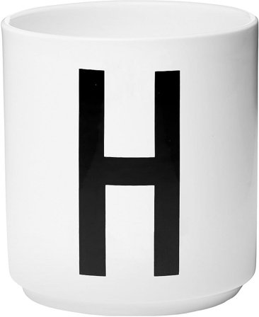 Design Letters Personlig Porcelæn Kop A-Z Hvid H, Tøj & Bolig, Køkken & Bord, Krus & Kopper