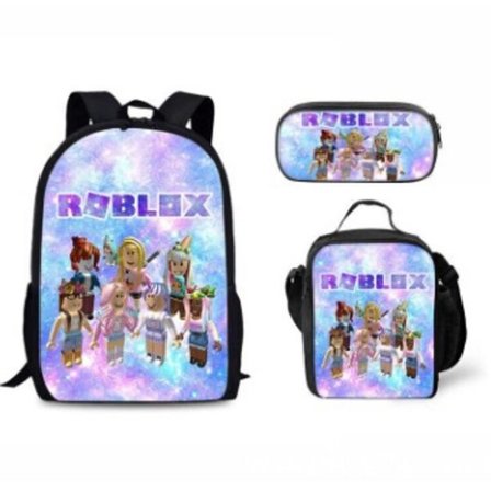 Roblox-reppu, muodikas trendikäs duffelilaukku, 3-osainen setti - Tyyli 35