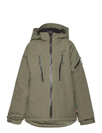 Carving Winter Jacket Teen Teal 134/140 Khaki ISBJÖRN Of Sweden