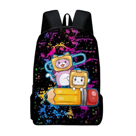 Lankybox Foxy Ryggsekk Barn Student Skole Bokveske Reise Ryggsekk Skuldervesker