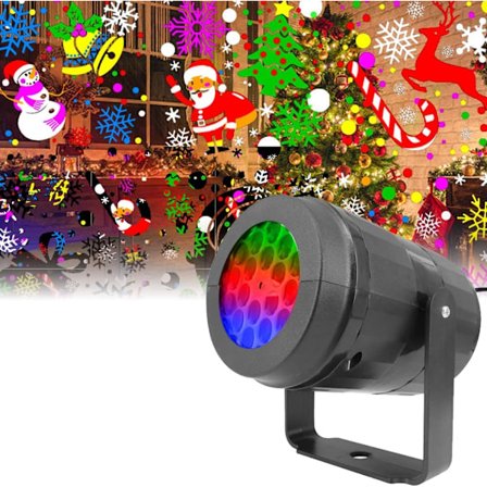 Juleprojektor LED-lys, 16 lysbilder projektorlampe