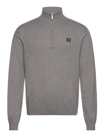 Elias Patch Cashton Half-Zip Knit Tops Knitwear Half Zip Jumpers Navy Les Deux