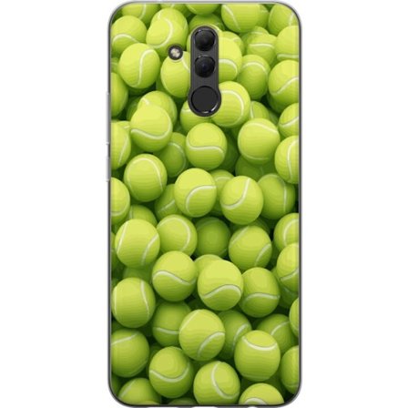 Kompatibelt Mobildeksel til Huawei Huawei Mate 20 lite Mønster av grønne tennisballer i høy detalj, sporty motiv med repetisjonstekstur og sterke f