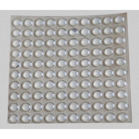 Gummiprop/dørdæmper (8 mm x 50 stk.) - dæmper lyd Transparent