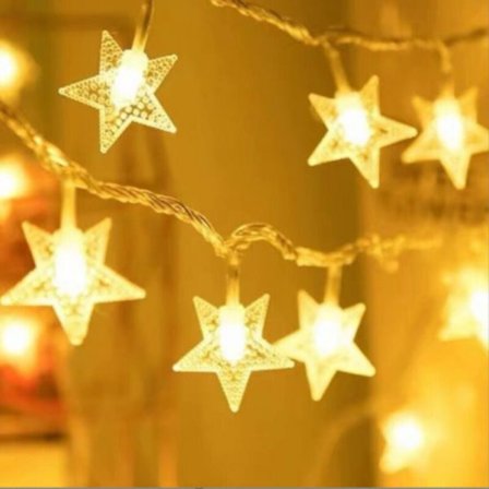 40 LED stjernelys med batteri, varmt hvidt, vandtæt, dekorative indendørs og udendørs stjernelys, 6 meter [energiklasse A+++]