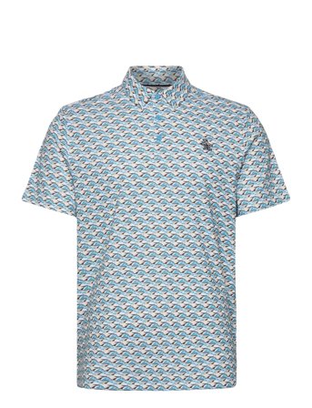 Original Penguin Golf | Layered Umbrella Print Polo | L