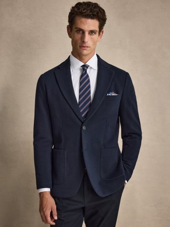 John Henric Men's Marineblauer Einreihiger Casual Blazer Size S