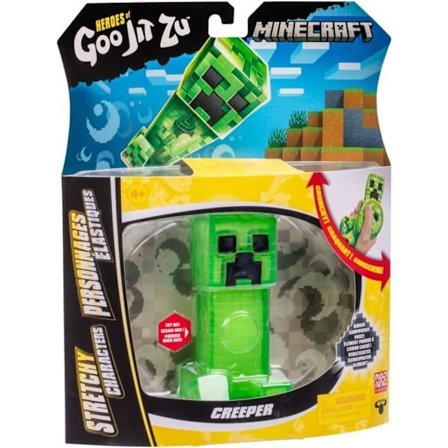 Stretchig figur - GOO JIT ZU - Minecraft Creeper - 11 cm - Elastisk struktur - 3x stretchig