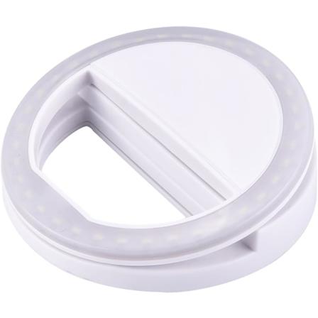 LED-ringlys for selfie, fylllys, nattselfie, smarttelefon, hvit