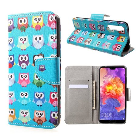 Huawei P20 Pro Fodral med ett snyggt motiv - Blå ugglor