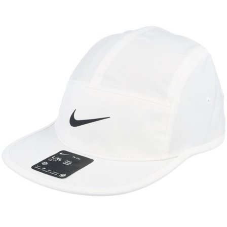Nike - Vit 5panel Keps - Fly Cap White/Black 5-Panel @ Hatstore