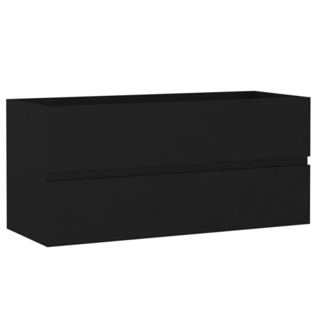 Vidaxl Tvättställsskåp Svart 100x38,5x45 Cm Spånskiva Svart
