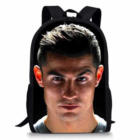 Cristiano Ronaldo Ryggsäck CR7 Mönster Ryggsäck - Vattentät Ryggsäck Lätt Rese-Vandringsryggsäck för Utomhusbruk