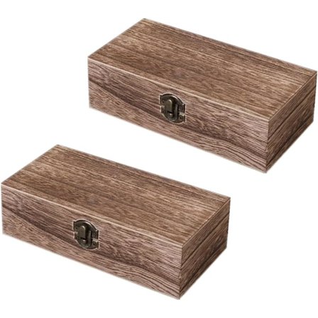 Retro Te Opbevaringsboks Træ Smykkeskrin Låg Hjemmekontor Indretning Vintage Stil