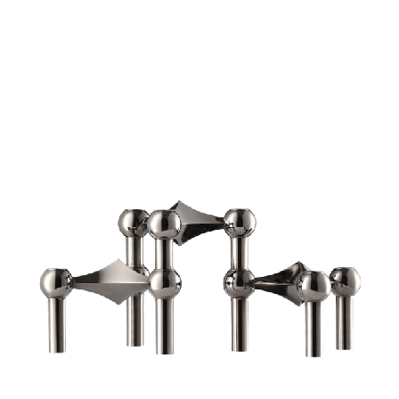 STOFF Nagel Ljushållare Stage, 3-delar Ljuslyktor & Svart 6,9x10,2 cm