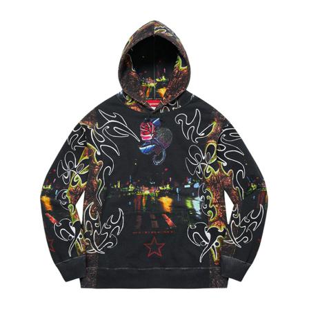 Supreme Hoodie svart, Herr, Herr, Storlek: L