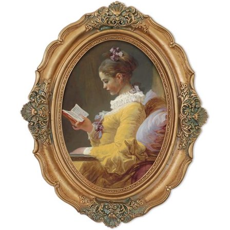 Barock Oval Foto Ram Guld Bröllopsfoto Ram för Vägg och