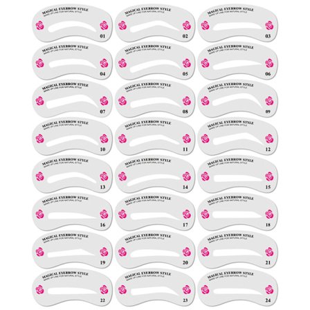 Øyenbrynssjablonger 24-pakning Hvit