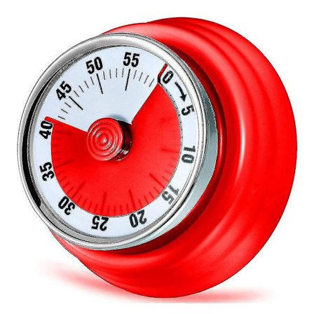 Kjøkkentimer, Kjøkken Nedtelling Matlagingstimer Påminnelse, Magnetisk Tidshåndteringstimer (mekanisk-rød)