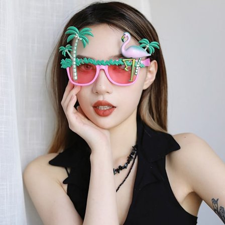 Flamingo Party Glasögon Hawaii Party Solglasögon Strandsolglasögon