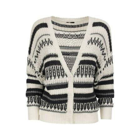 Peserico yarn inlaid cardigan Hvid, Dame Cardigans